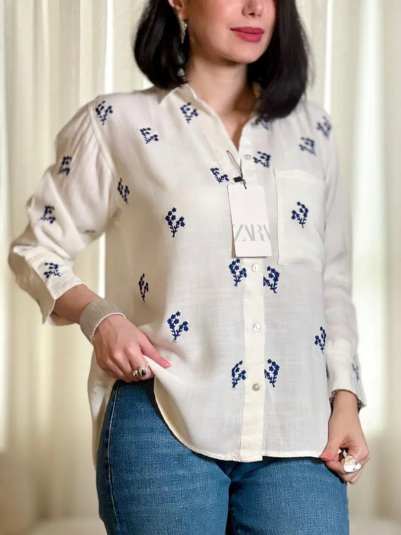 شومیز گلدوزی زارا