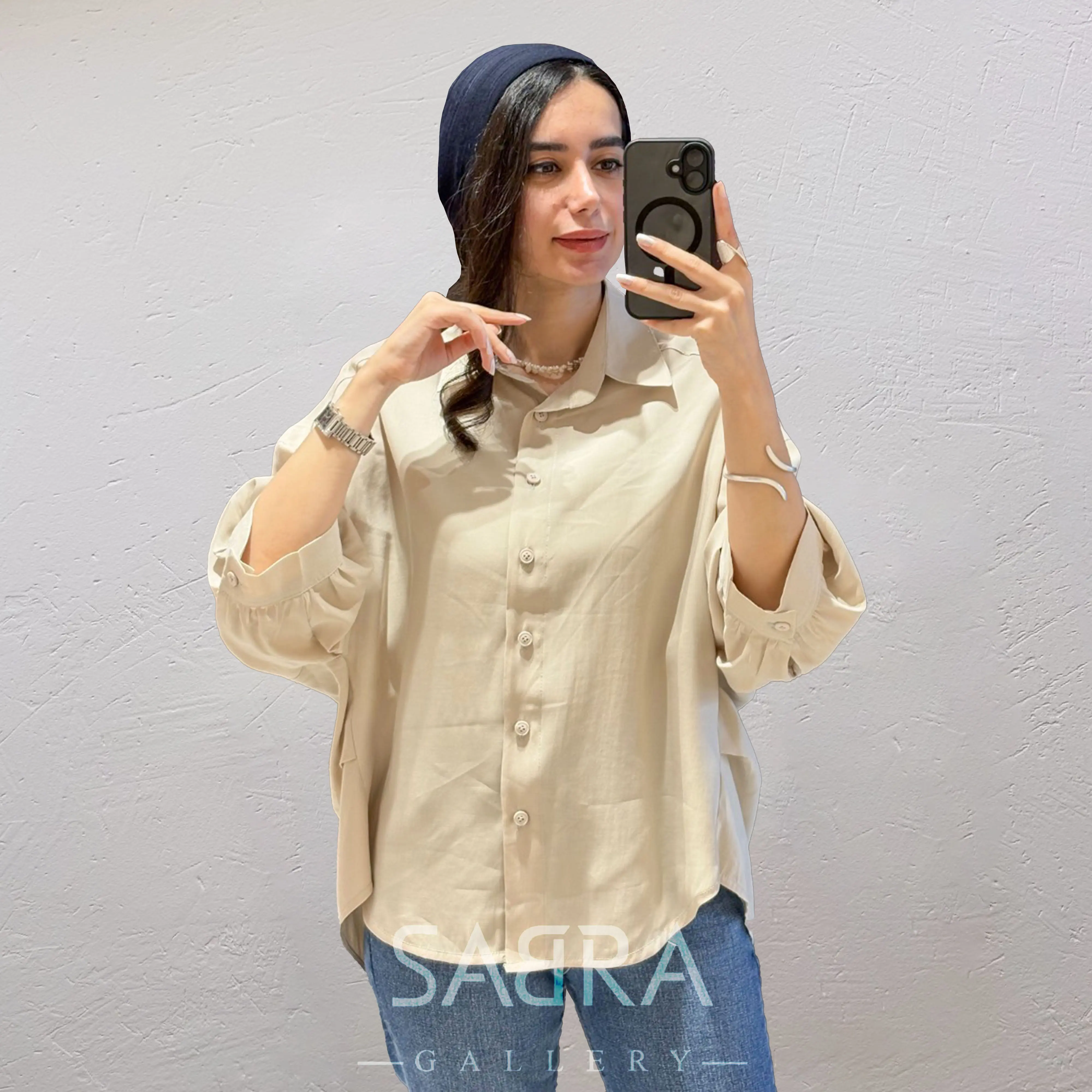 شومیز سیلک مچ دار