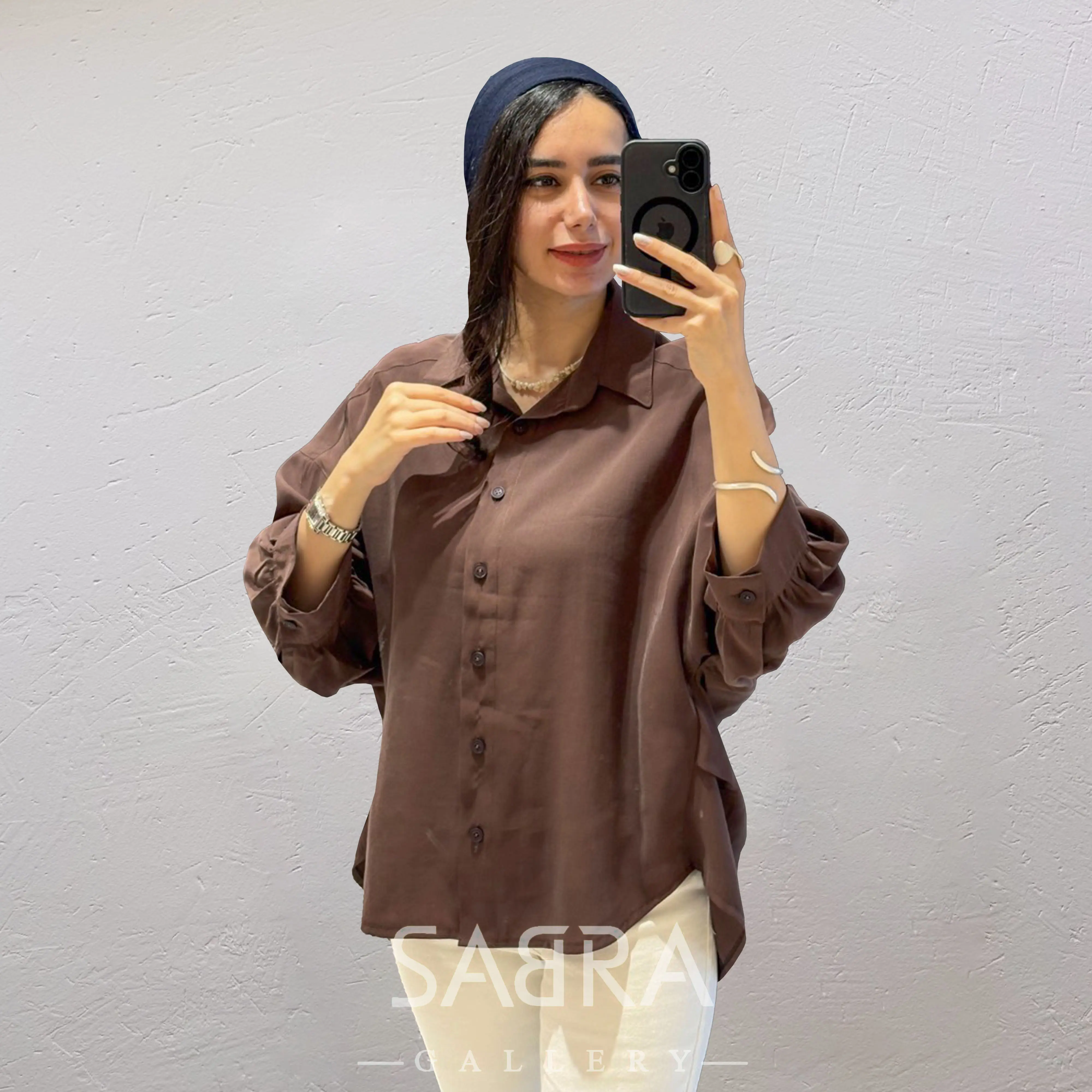 شومیز سیلک مچ دار