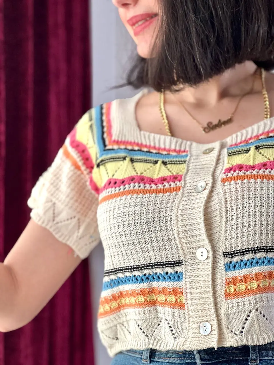 بلوز کراپ بافت ZARA