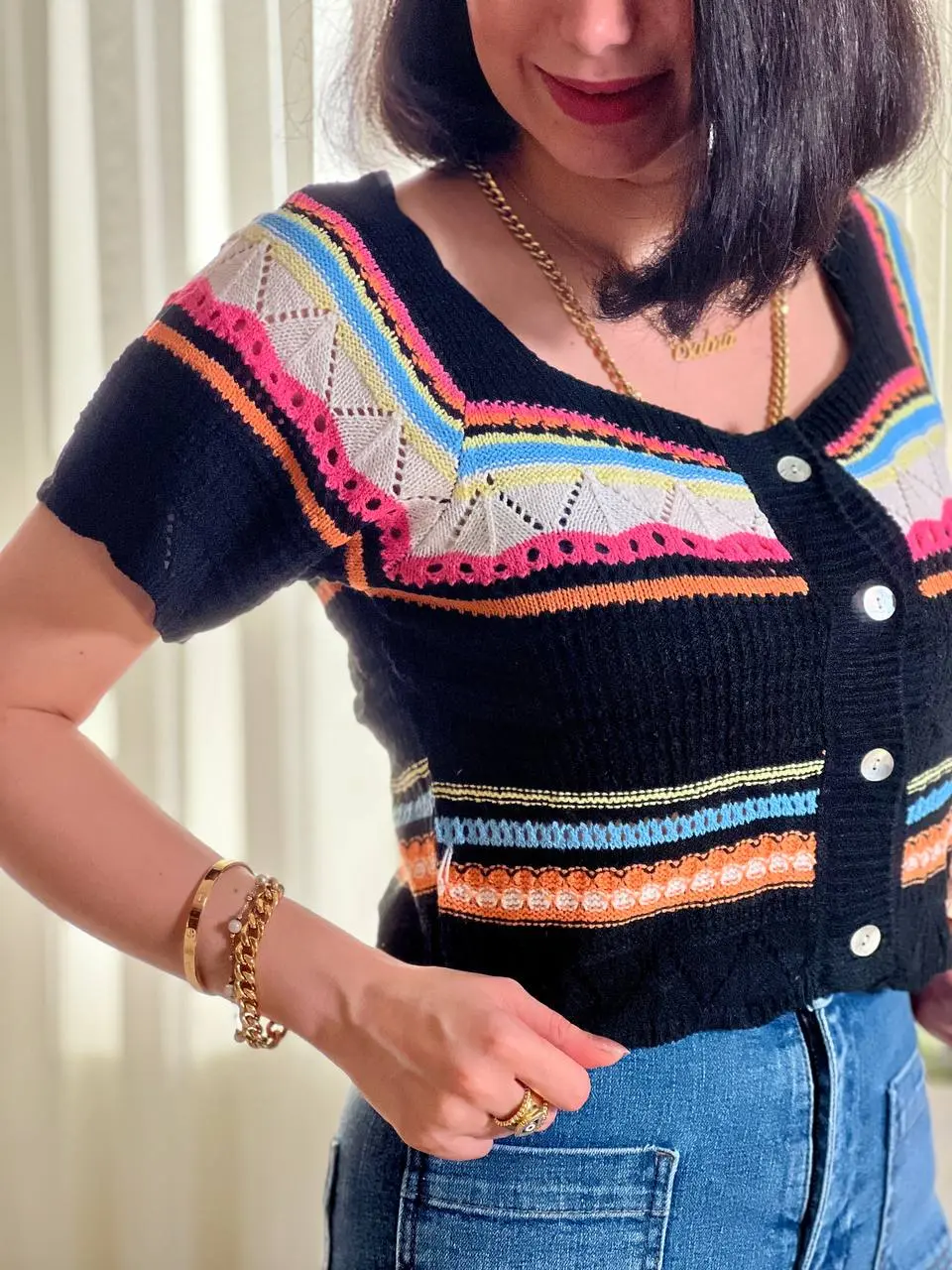 بلوز کراپ بافت ZARA