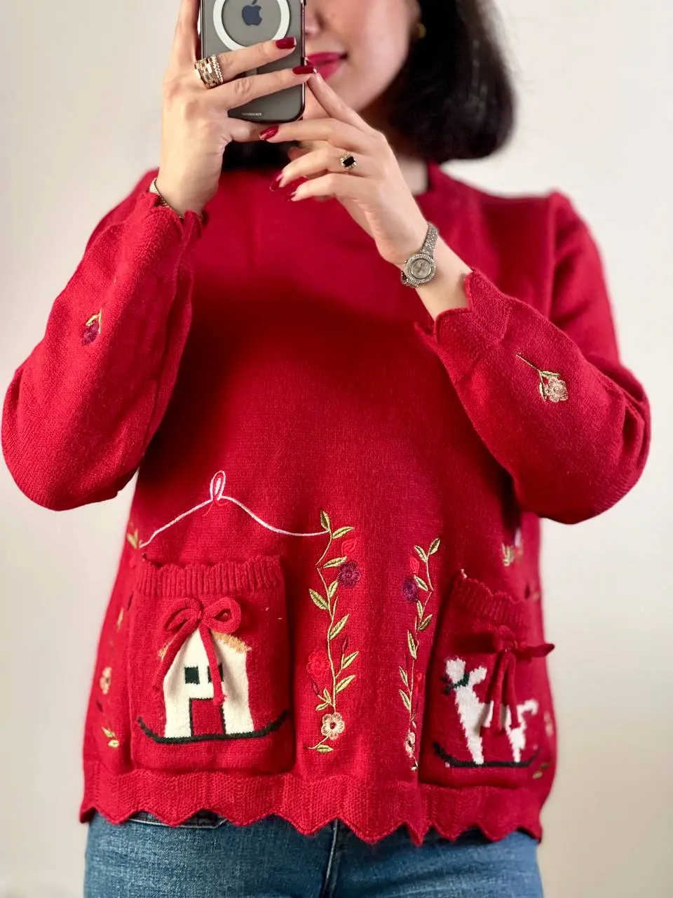 بلوز بافت گلدوزی کیوت هوم