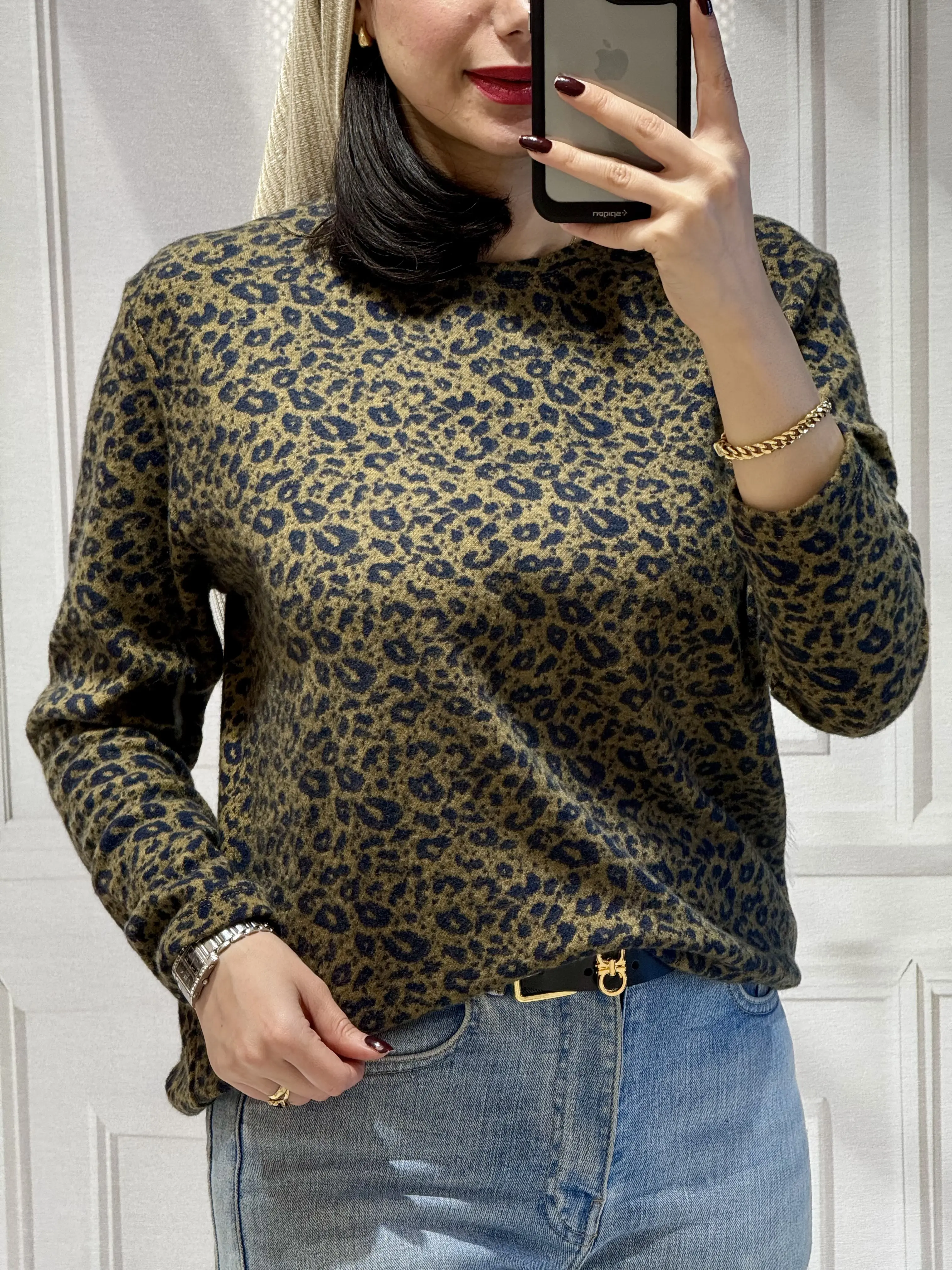 بلوز موهر زنانه طرح پلنگی