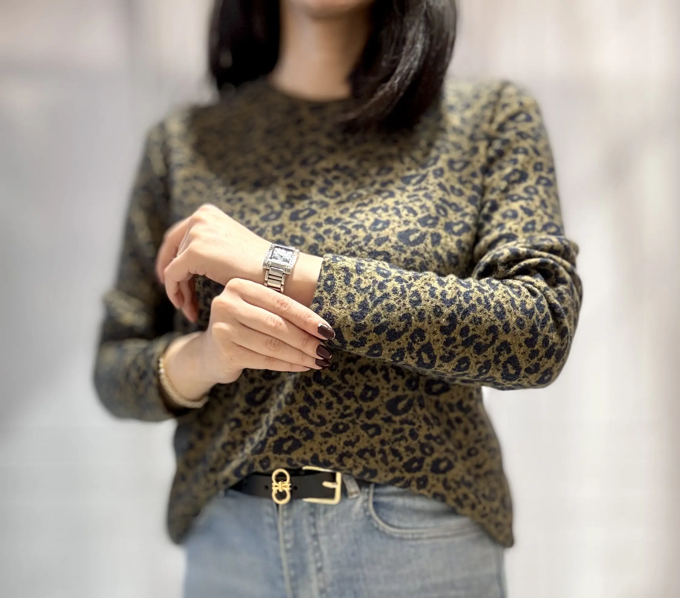 بلوز موهر زنانه طرح پلنگی