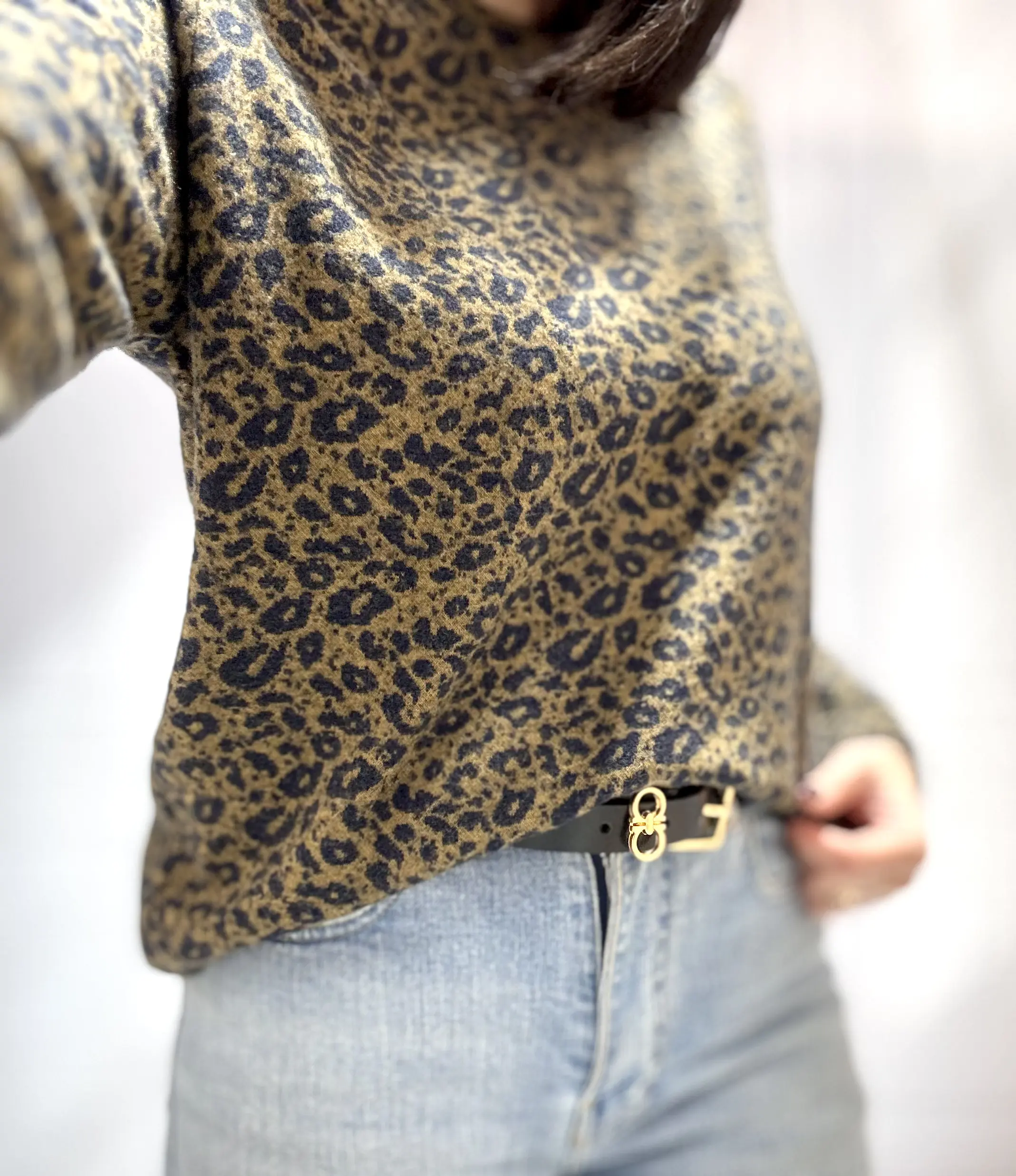 بلوز موهر زنانه طرح پلنگی