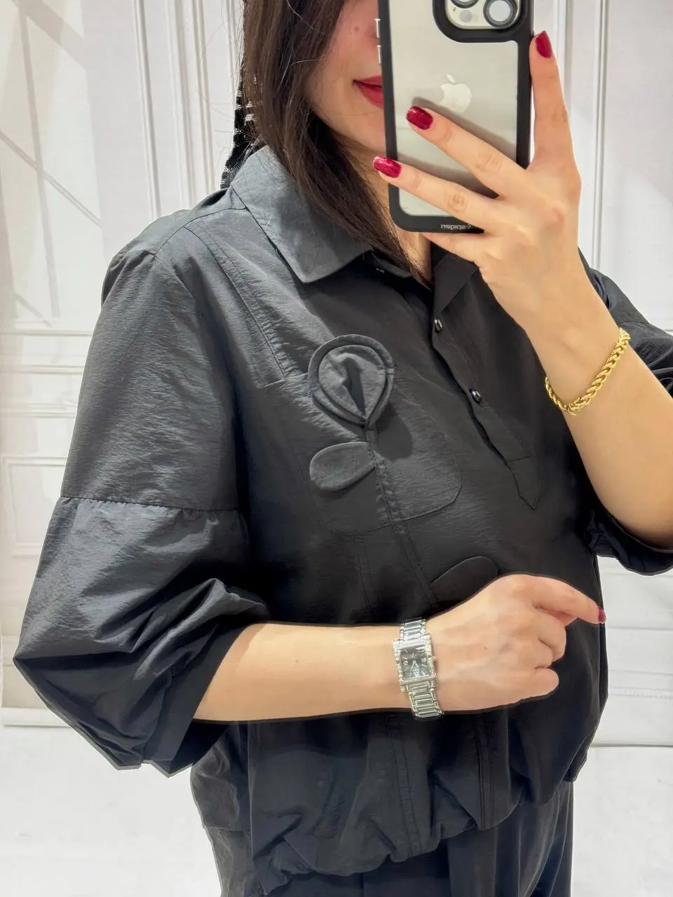 شومیز مجلسی گل برجسته