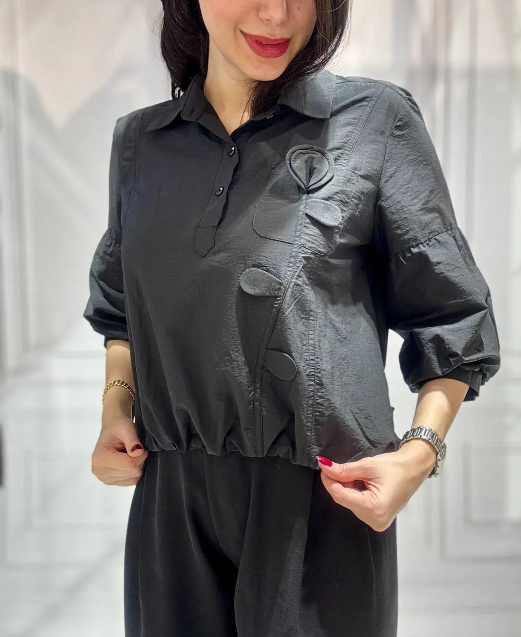 شومیز مجلسی گل برجسته