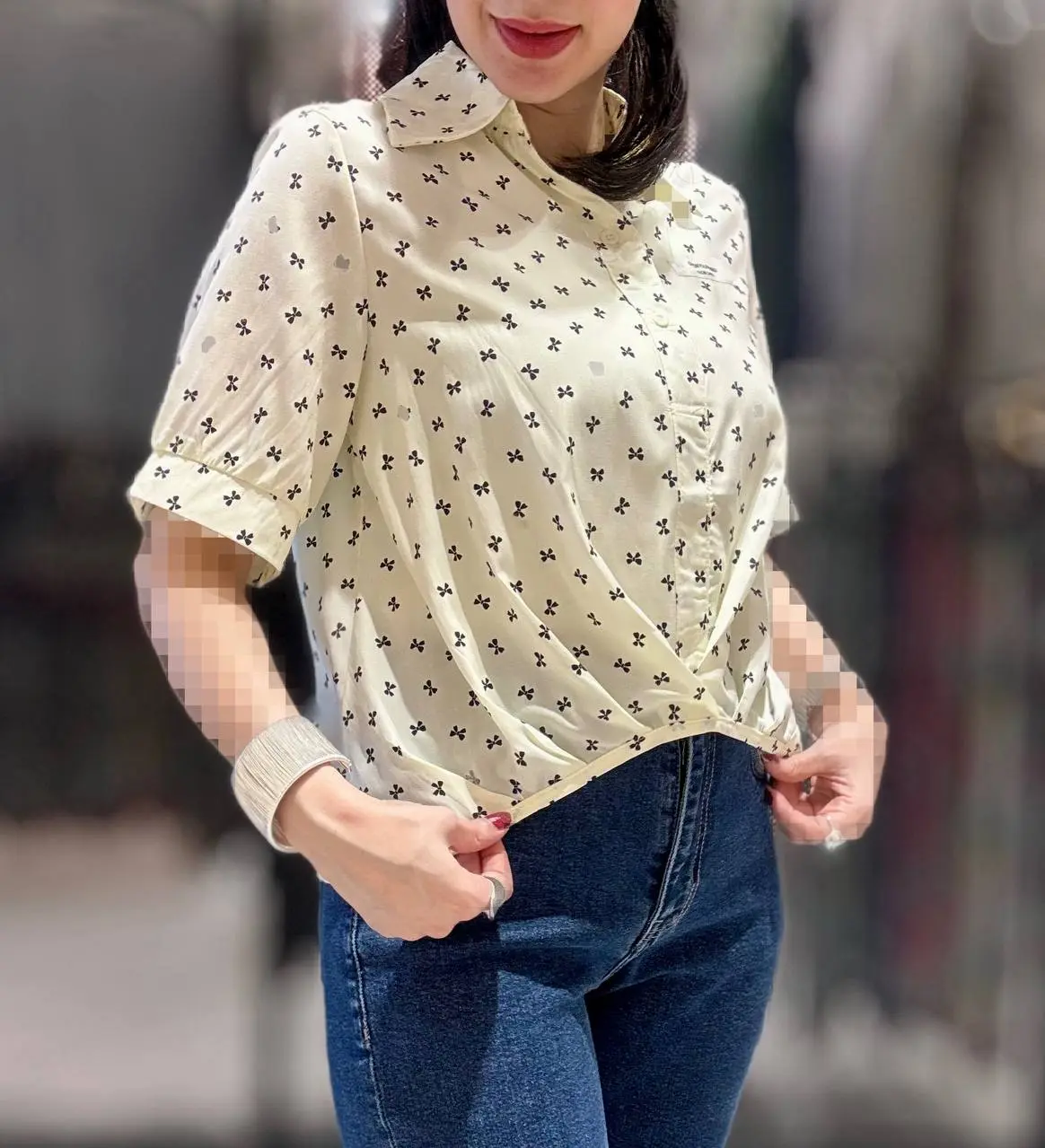 شومیز جلو پیچ پاپیونی