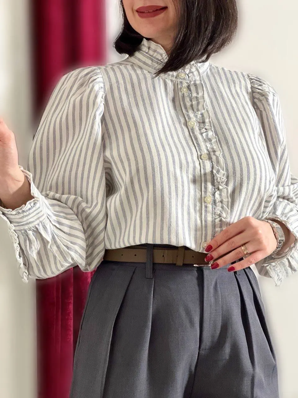 شومیز زنانه یقه چین H&M