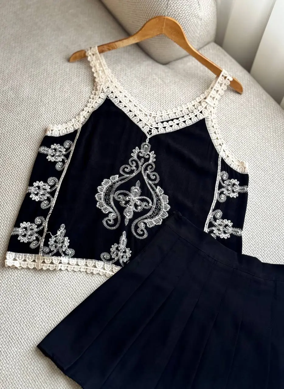 تاپ شومیز لینن مکرومه